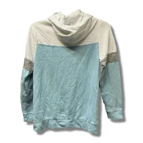 No Boundaries Juniors' XS Blue Colorblock Varsity Pullover Hoodie - Picture 6 of 7